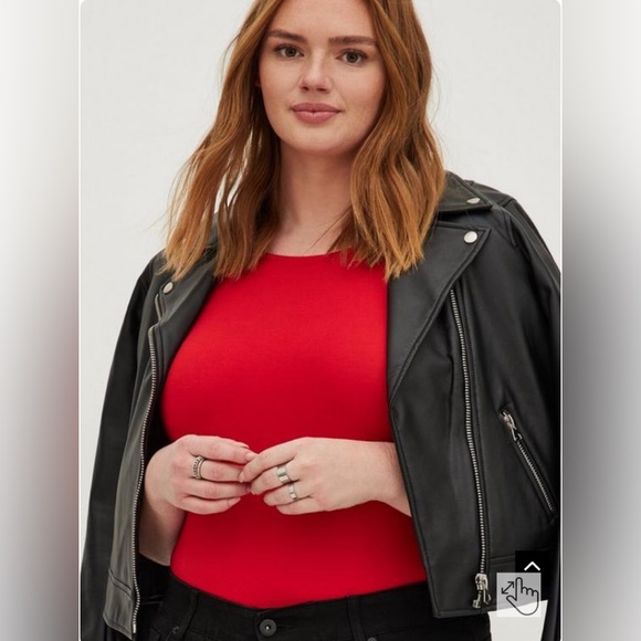 Torrid Super Soft High Neck Tank, Red, 1x - Picture 3 of 11